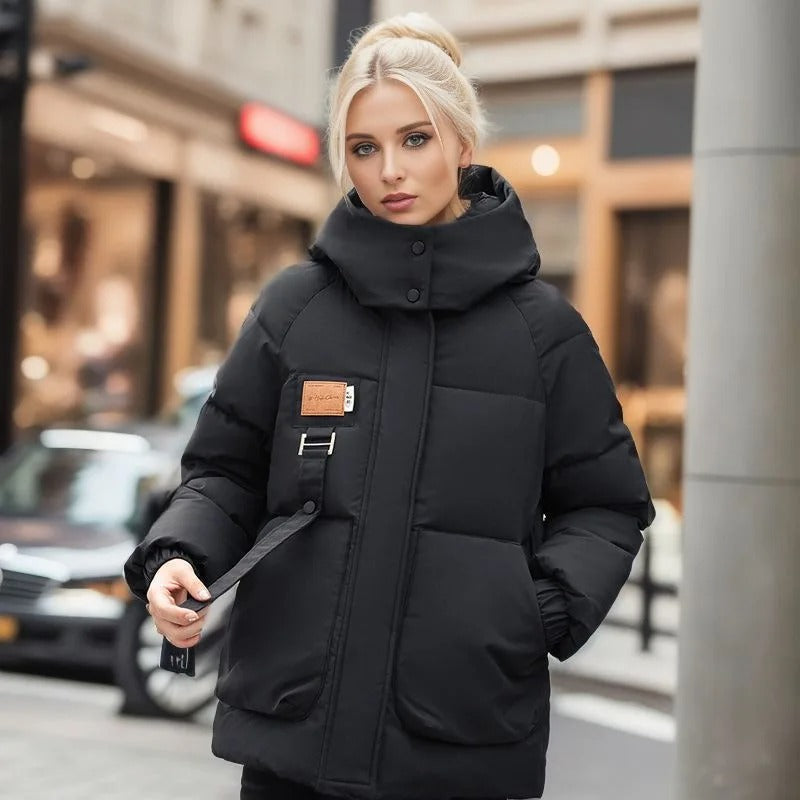 Carolin | Damen-Winter-Steppjacke mit Kapuze