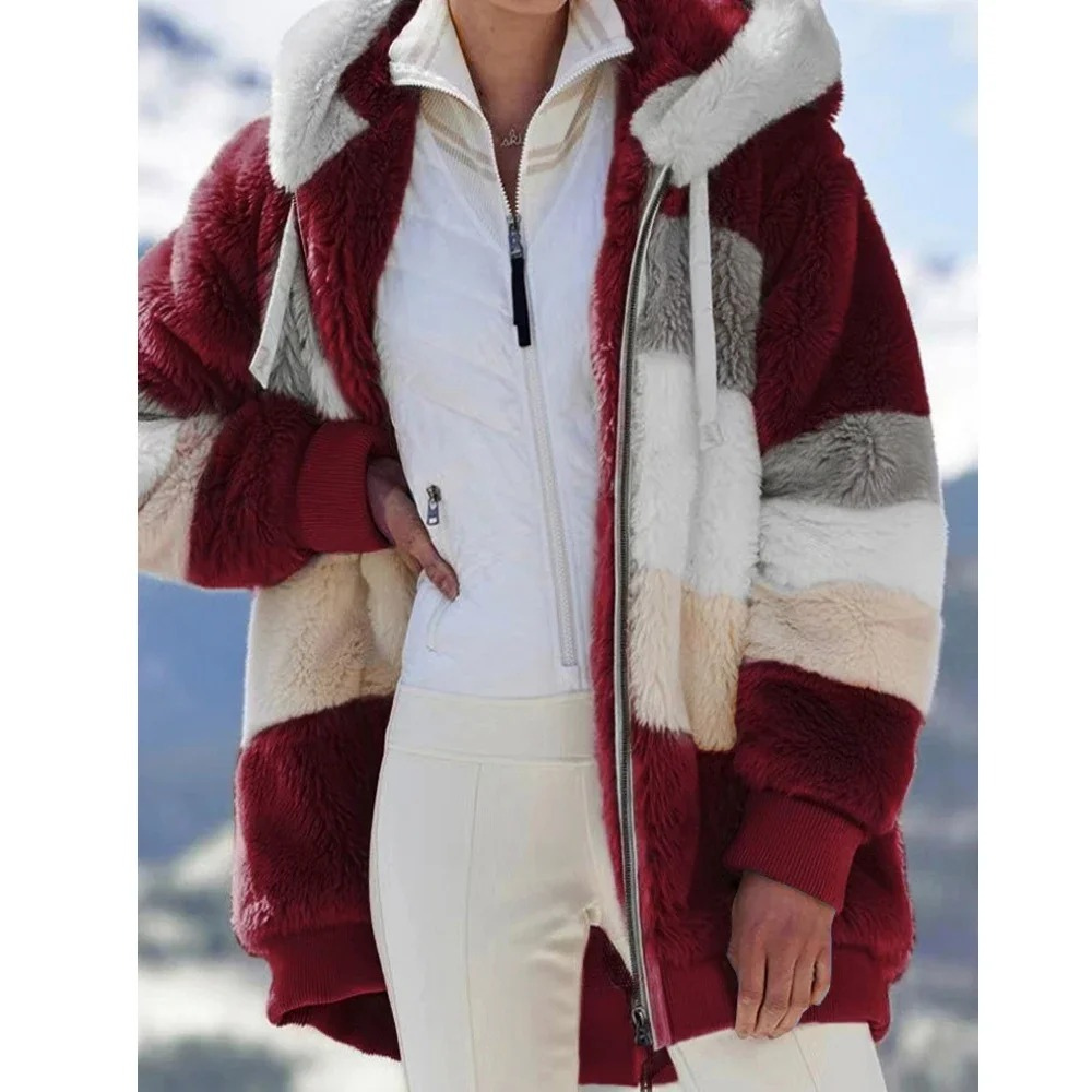 Felicia | Damen Winter Hoodie mit Felljacke