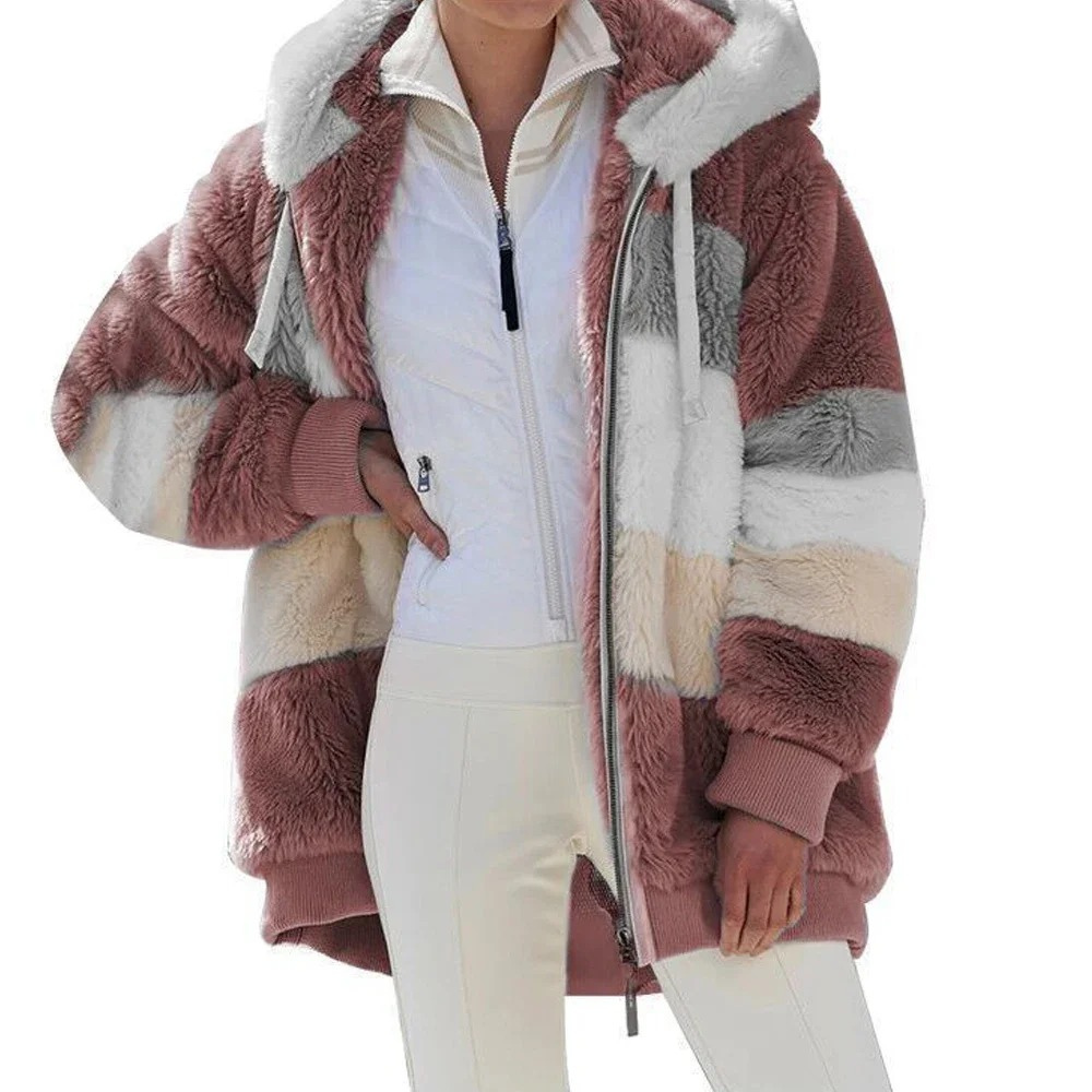 Felicia | Damen Winter Hoodie mit Felljacke