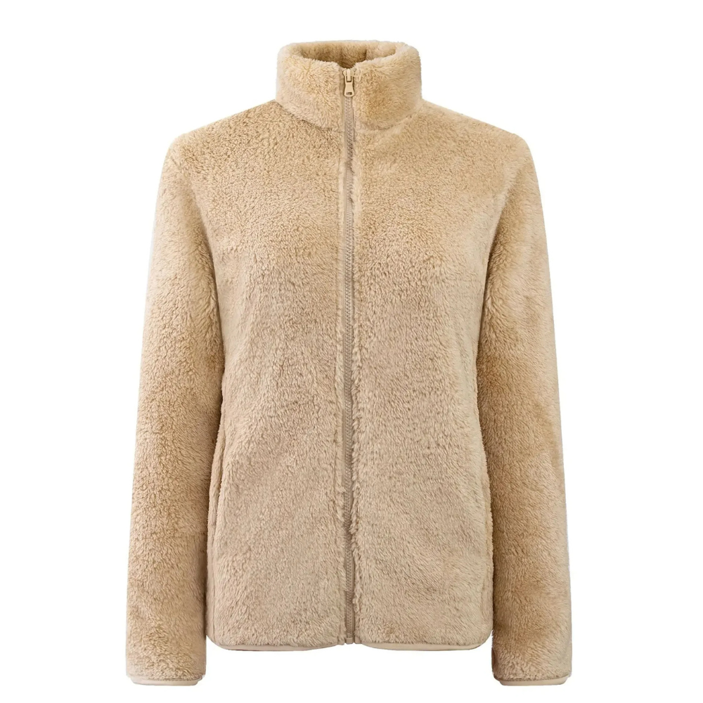 Beatrice | Damen Kuschelige Sherpa-Fleece-Reißverschlussjacke