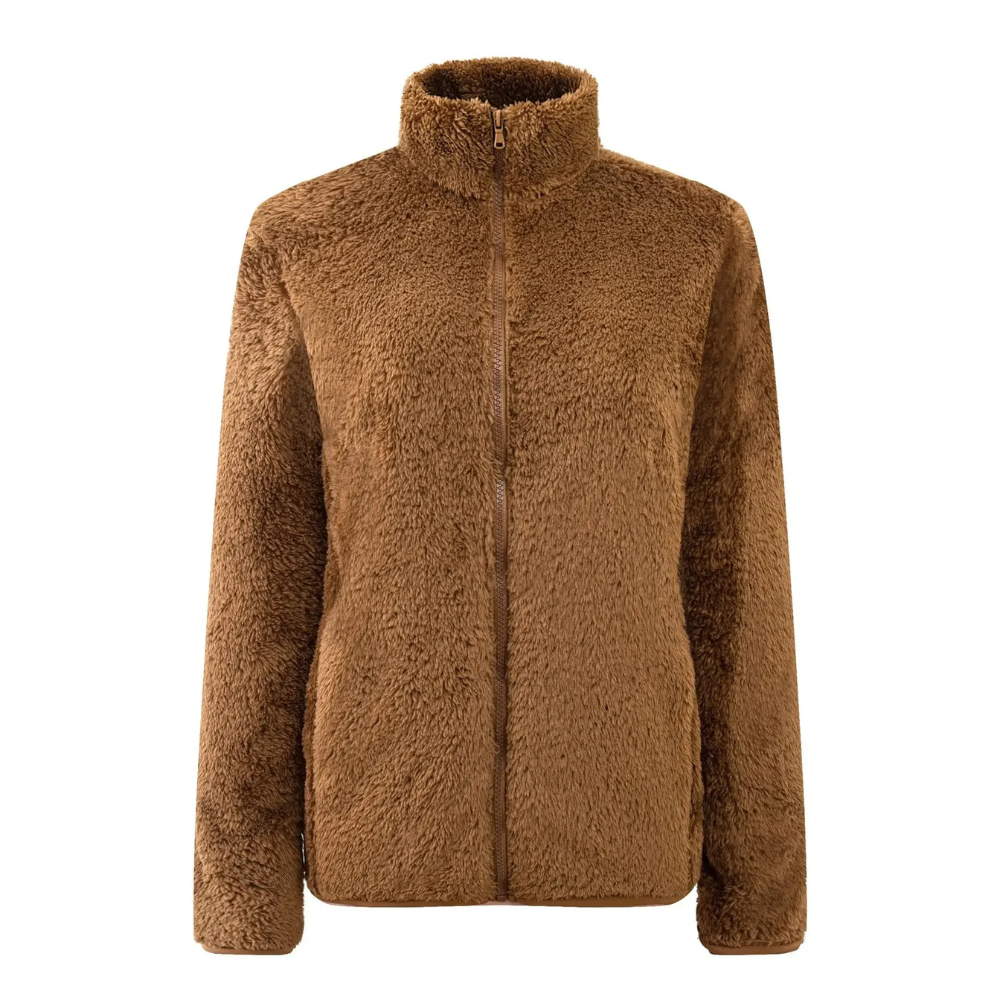 Beatrice | Damen Kuschelige Sherpa-Fleece-Reißverschlussjacke