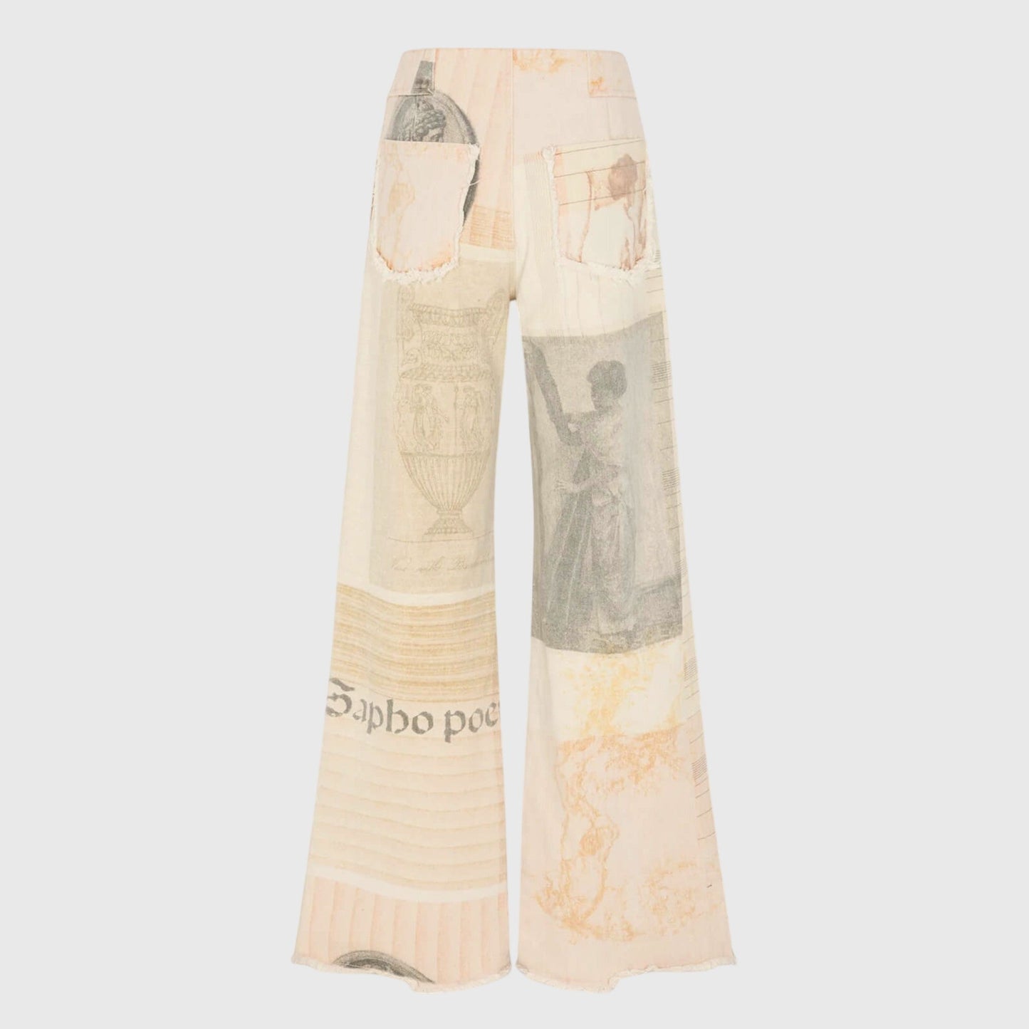 Rita | Damen Vintage-Jeans mit Hoher Taille und Print