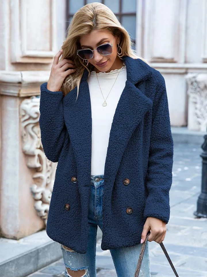 Laura | Damen Warmer Teddy-Mantel für den Winter