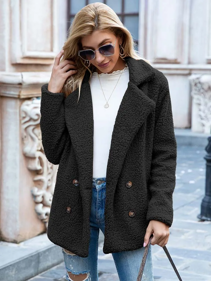 Laura | Damen Warmer Teddy-Mantel für den Winter