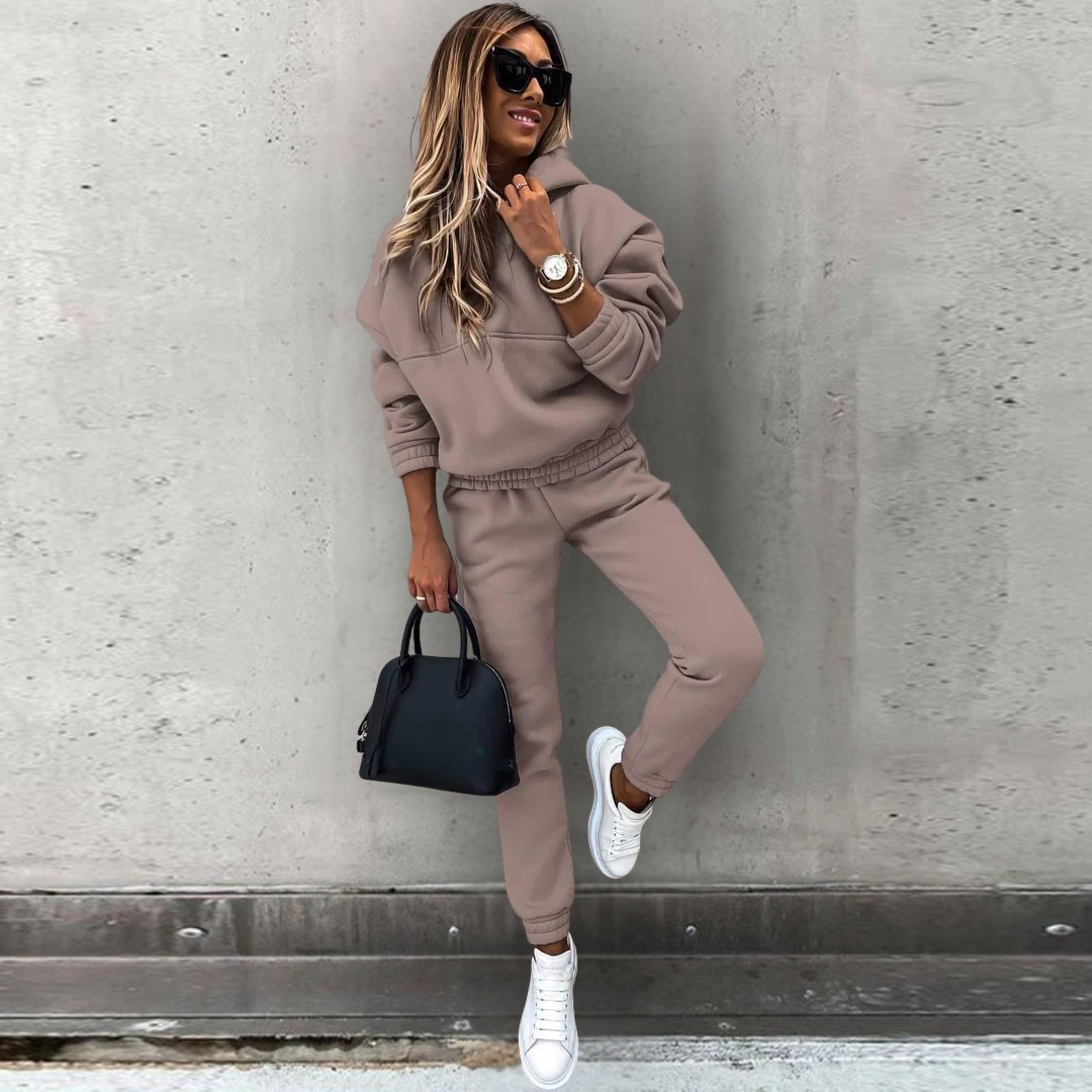 Stefanie | Damen Lässiges Hoodie- und Jogger-Set