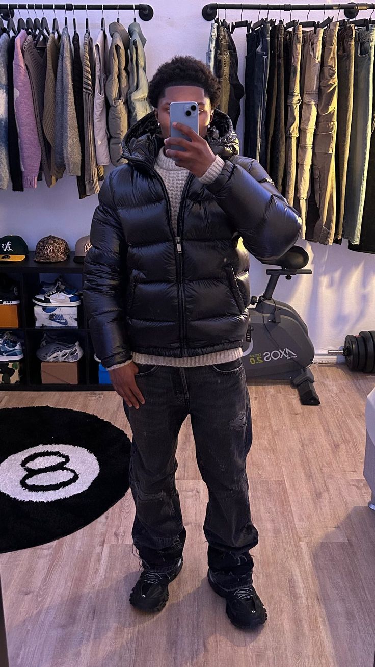 Dominic | Herren Trendiger Stepp-Puffer Mantel im Winterstil