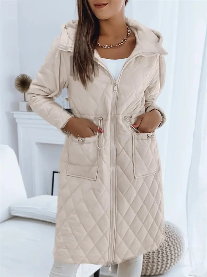 Carolin | Damen Winter Steppjacke mit Kapuze