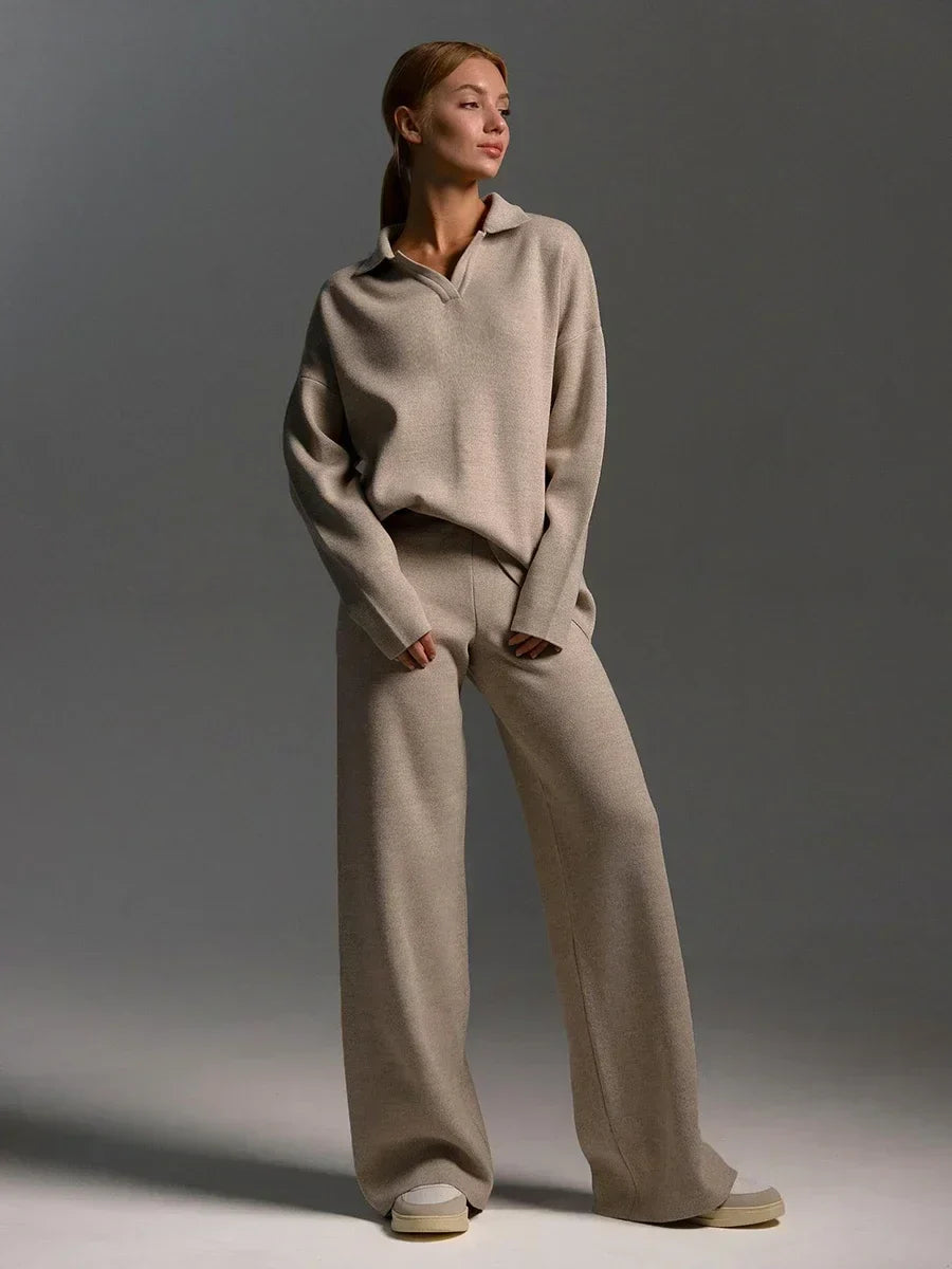 Leonie | Damen Gemütliches Winter Relaxed Strick Set