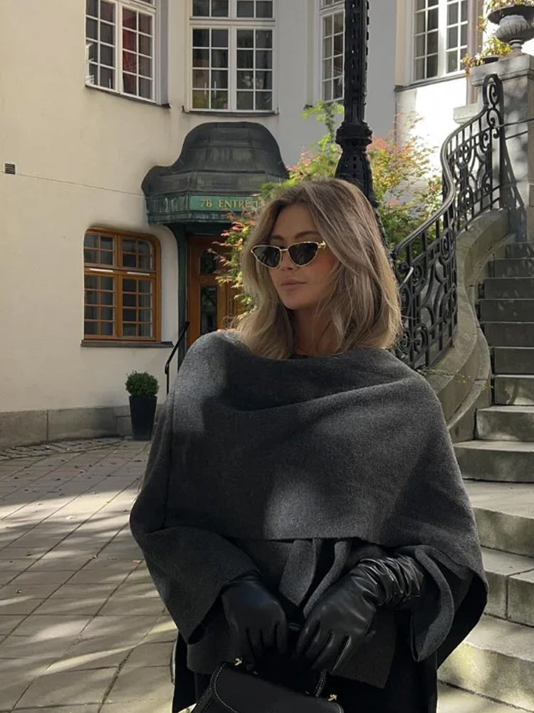 Manfred | Damen Übergrößer Rollkragenpullover mit Langen Ärmeln