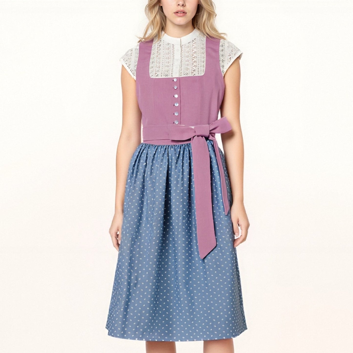 Carolin | Damen Bayerisches Dirndl mit Schleife für Oktoberfest