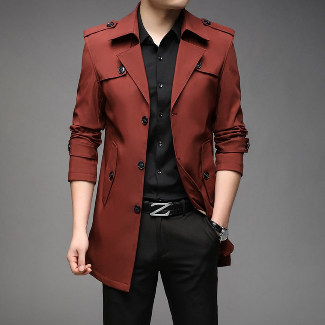 Richard | Herren Klassischer Trenchcoat mit Knopfleiste
