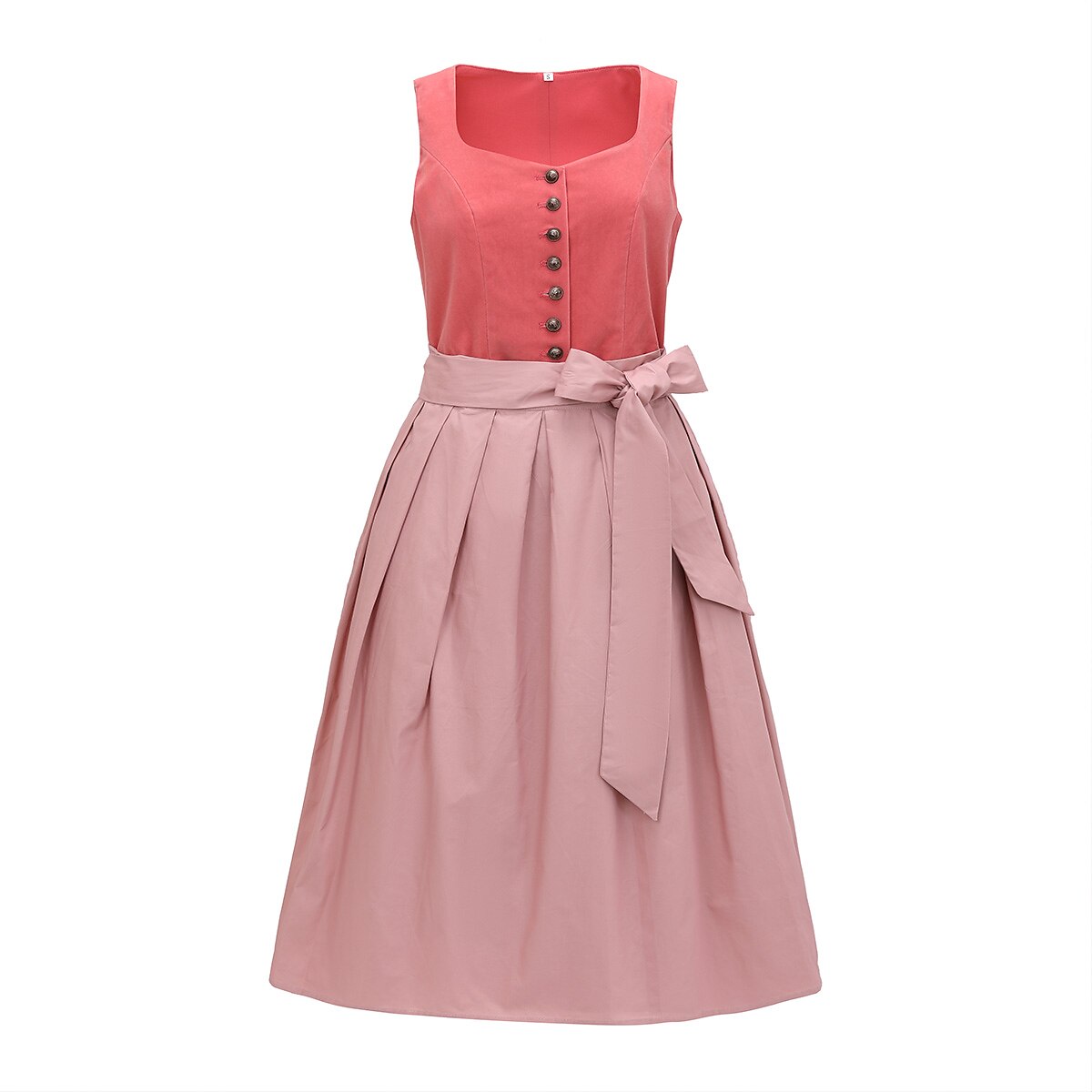 Doris | Damen Alpen-Dirndl Midi Kleid für Oktoberfest