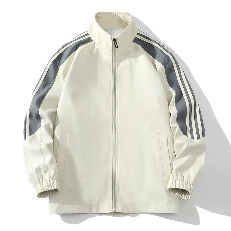 Jakob | Herren Gestreiftes Trainingsanzug-Set mit Reißverschluss