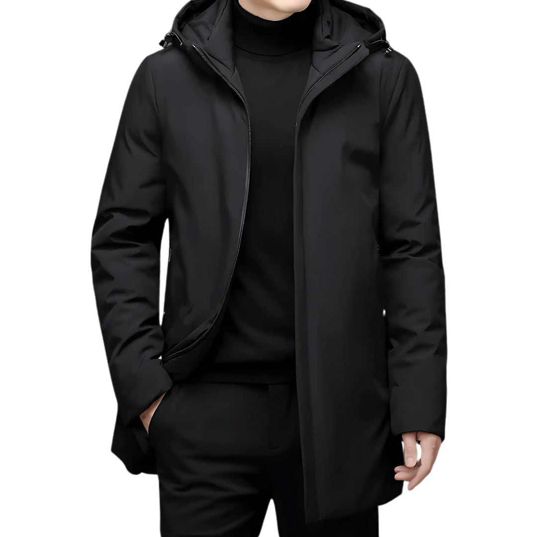 Georg | Herren Warme Winter-Steppjacke mit Kapuze
