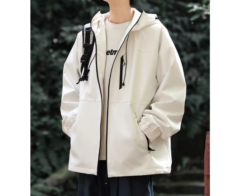 Manfred | Herren Lässige Kapuzenjacke mit Reißverschluss