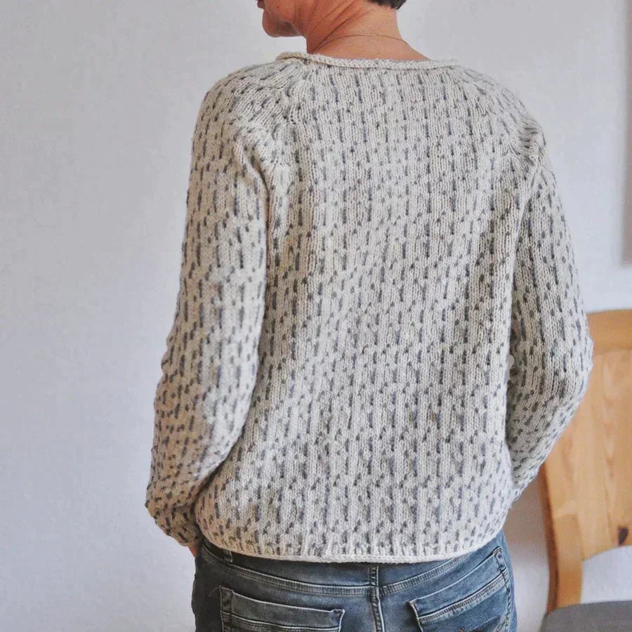 Lilian | Damen Lässiger Weicher Strickpullover mit Muster