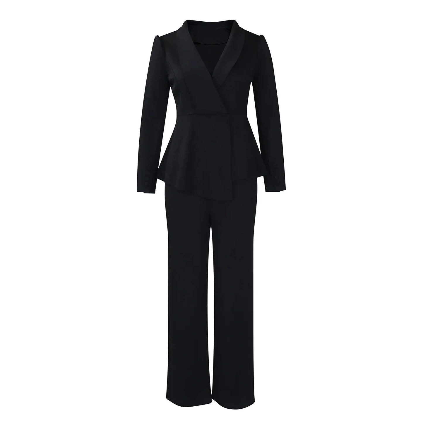 Jana | Schickes Formelles Anzugset mit Tailliertem Langen Blazer für Damen