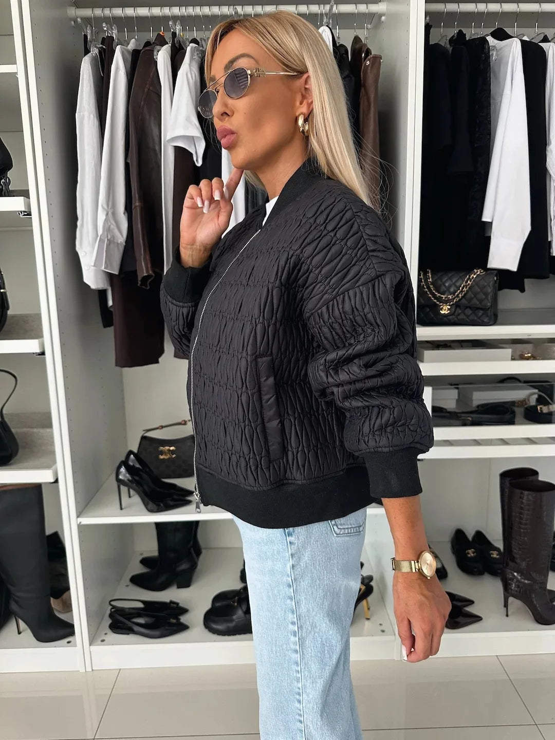 Jana | Damen Freizeitkurzjacke mit gesteppter Vorderseite