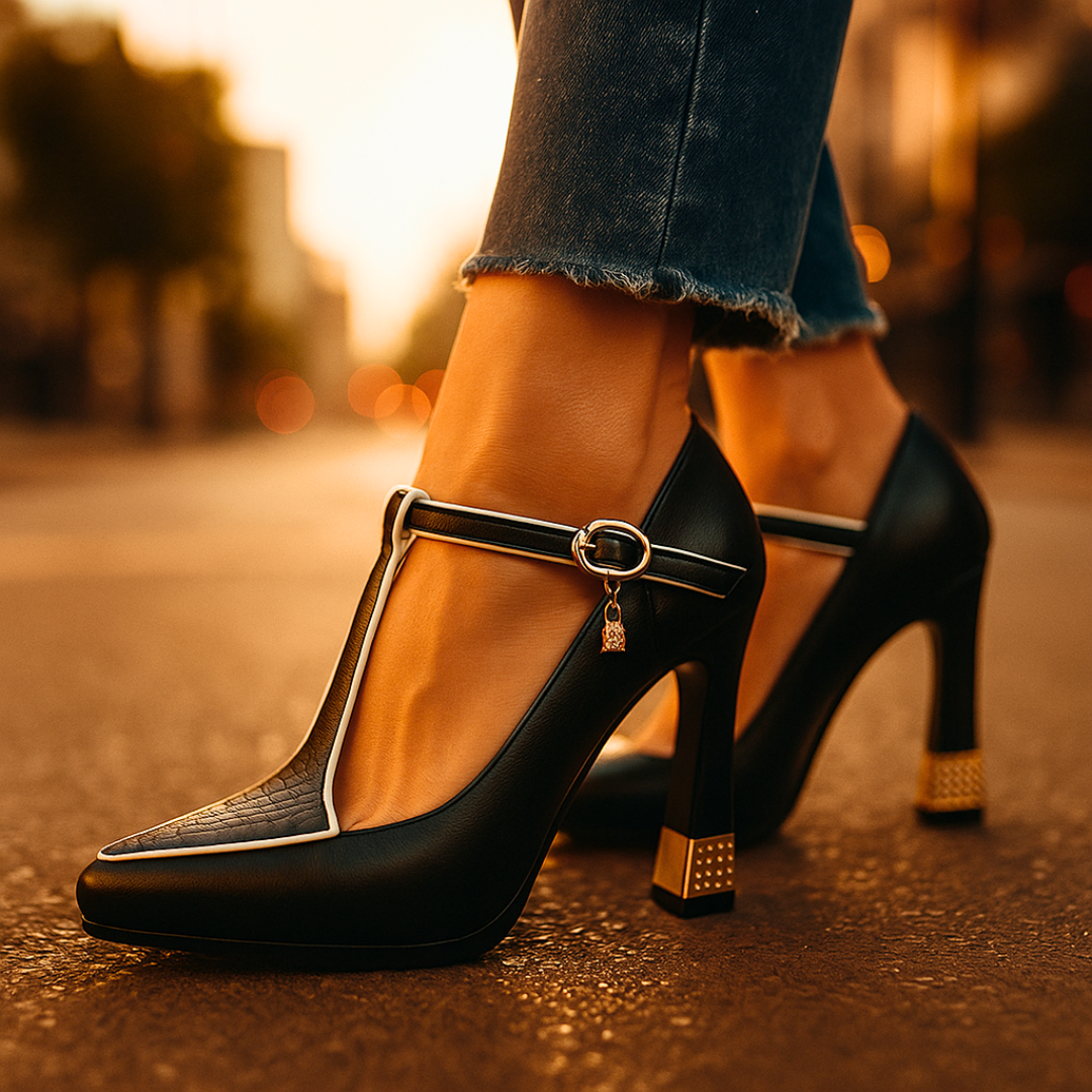 Andrea | Damen Klassische High Heels mit Spitzkappe