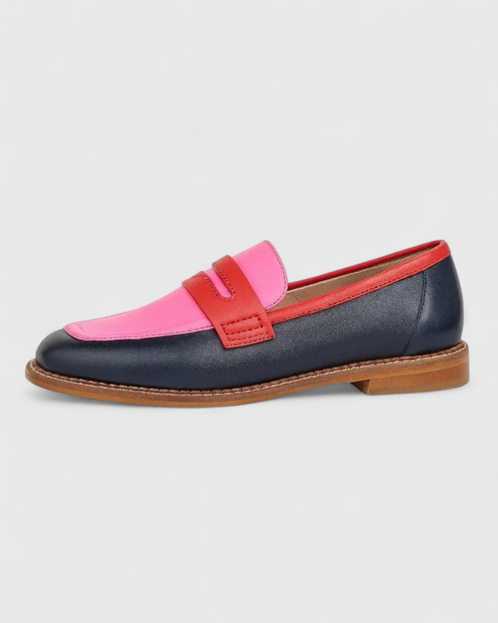Maria | Damen Klassische Modische Loafers mit Rundkappe