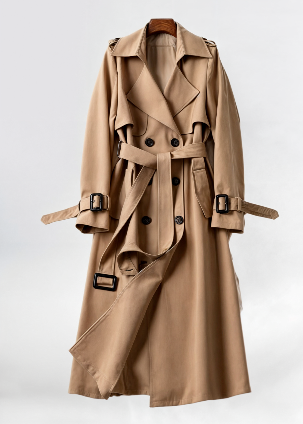 Dorothea | Damen Moderner Trenchcoat mit Schnallendetail für den Winter