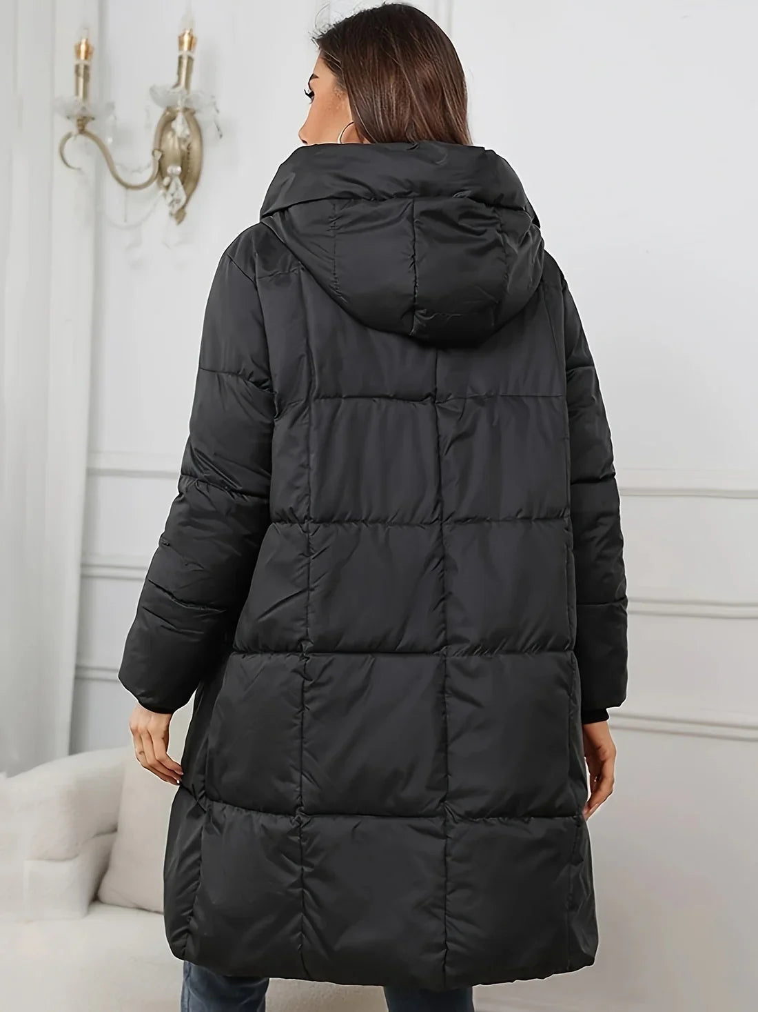 Sabine | Damen Warmer Kapuzen Puffermantel für den Winter