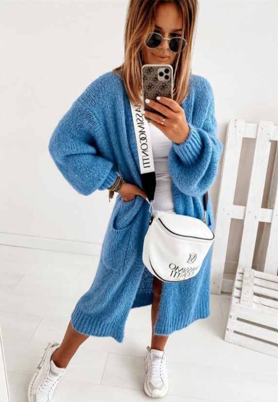 Doris | Damen Weiche Offene Winterstrickjacke