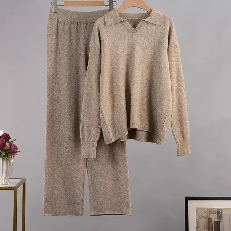 Leonie | Damen Gemütliches Winter Relaxed Strick Set