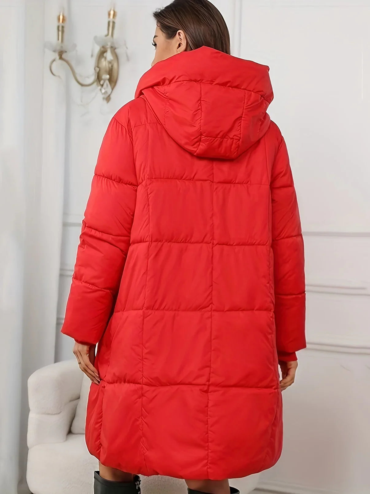 Sabine | Damen Warmer Kapuzen Puffermantel für den Winter