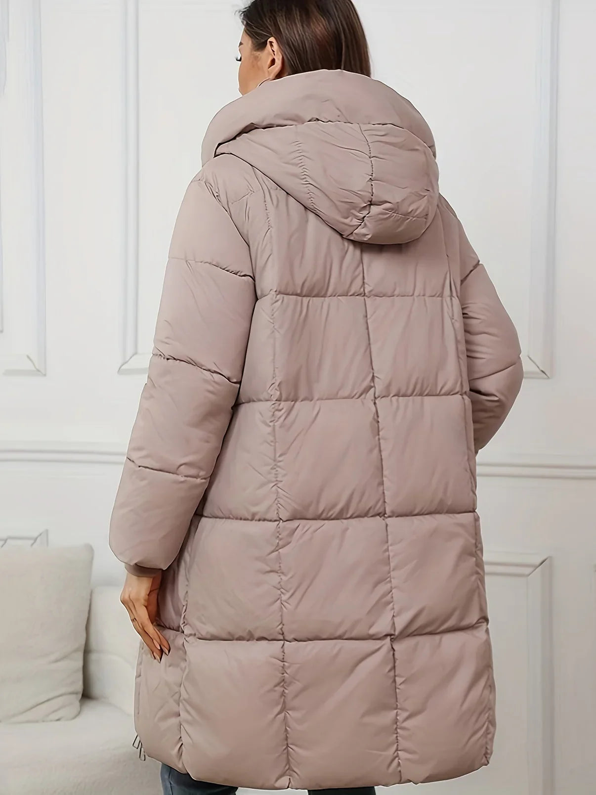 Sabine | Damen Warmer Kapuzen Puffermantel für den Winter