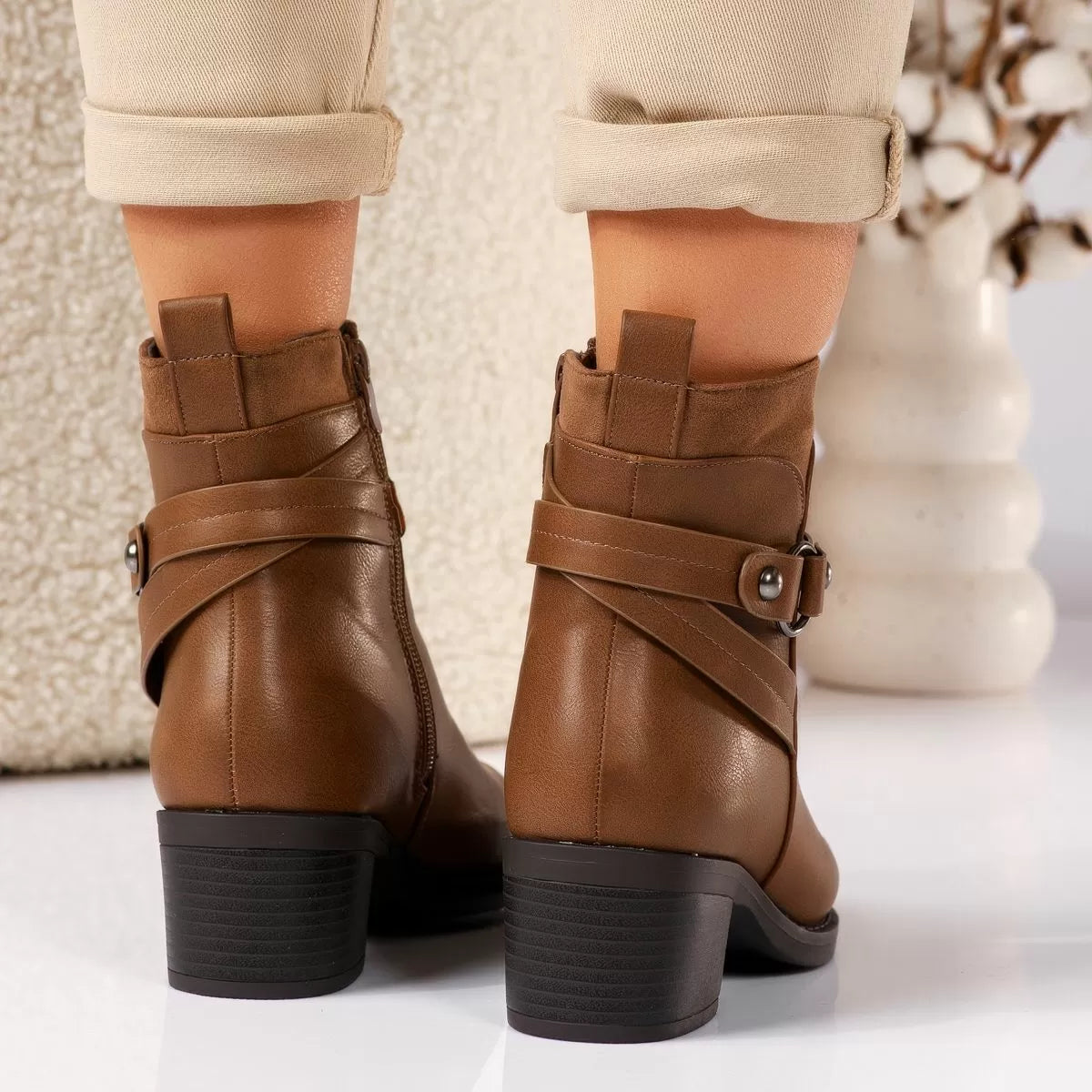 Britta | Damen Winter Stiefelette mit Absatz