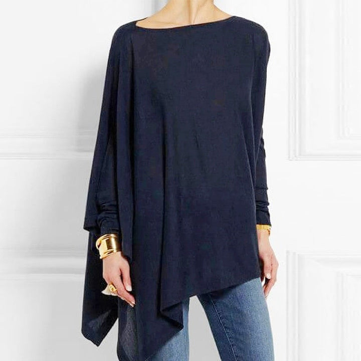 Viviane | Damen Winter Asymmetrisches Loose-Fit Top