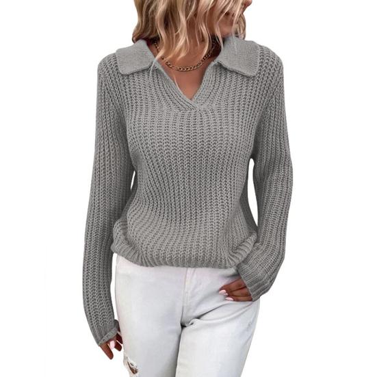 Anna | Damen Winter V-Ausschnitt Pullover