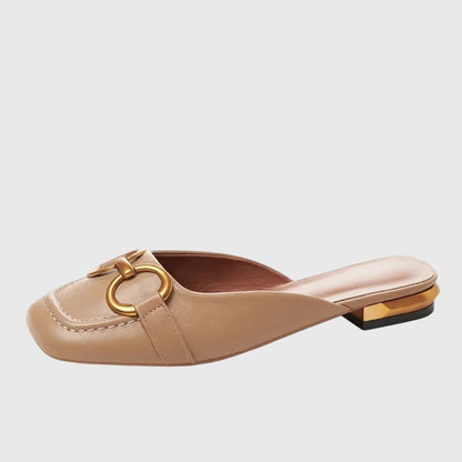 Kerstin | Damen Slip-On Sandalen mit Schnallendesign