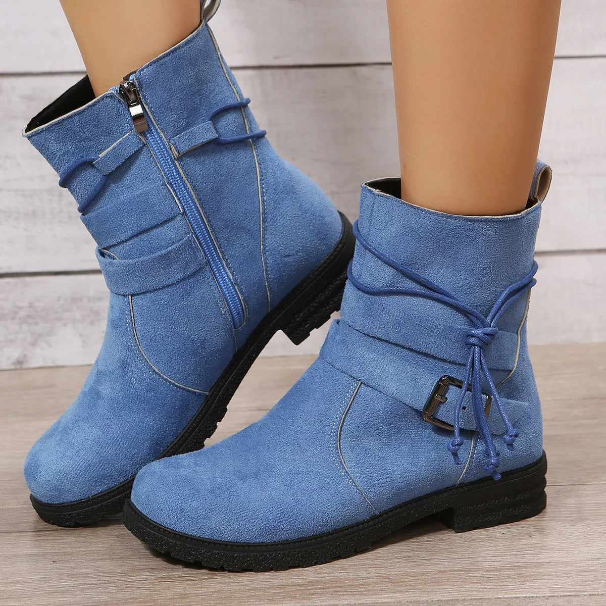 Helga | Damen Winter Stiefelette mit Reißverschluss