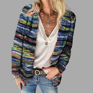 Doris | Damen Bunter Strick-Cardigan für den Winter