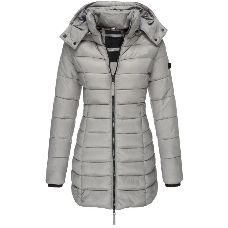 Victoria | Damen Taillierter Steppmantel mit Kapuze