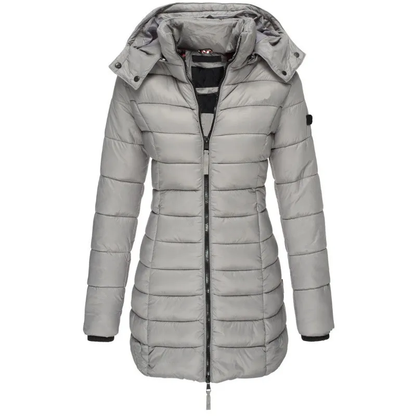 Victoria | Damen Taillierter Steppmantel mit Kapuze