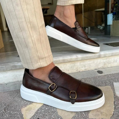 Konrad | Herren Leder Slipper mit Schnallen