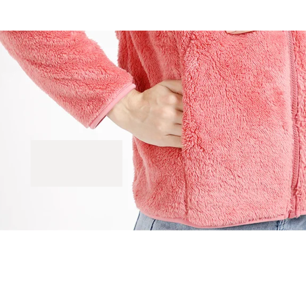 Beatrice | Damen Kuschelige Sherpa-Fleece-Reißverschlussjacke