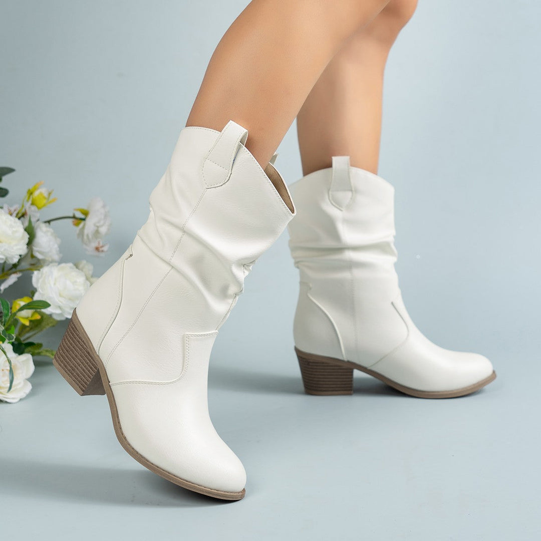 Maja | Damen Winter Slouchy Stiefel mit Absatz