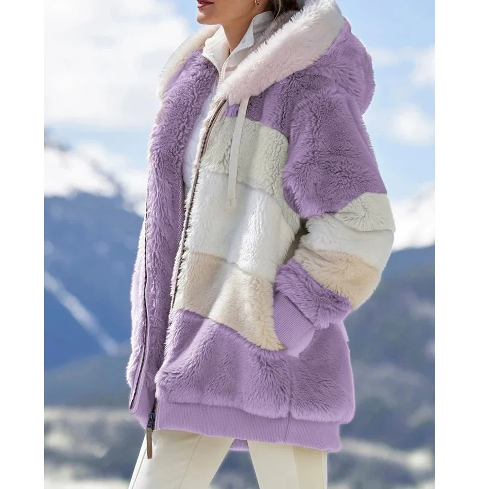Felicia | Damen Winter Hoodie mit Felljacke