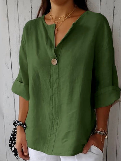 Emilia | Damen Sommerbluse mit Knopfdetail