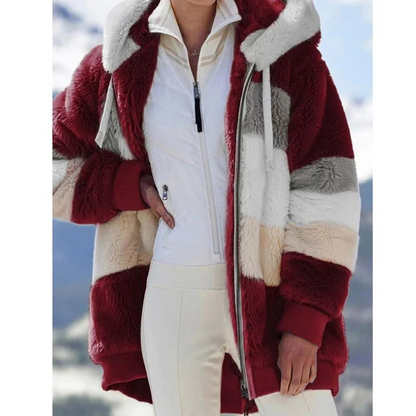 Felicia | Damen Winter Hoodie mit Felljacke