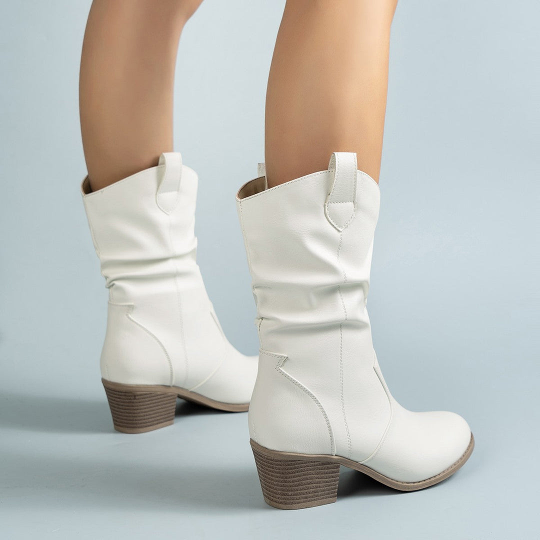 Maja | Damen Winter Slouchy Stiefel mit Absatz