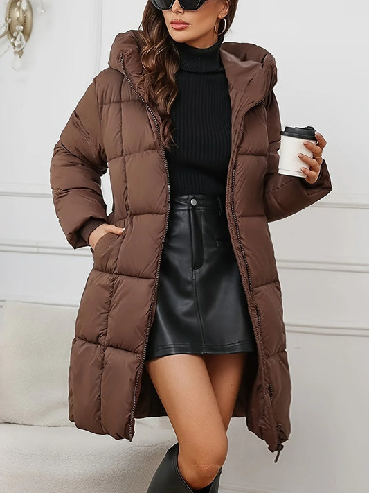 Sabine | Damen Warmer Kapuzen Puffermantel für den Winter