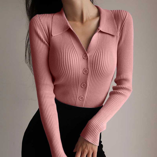 Karla | Damen Winter Rippenstrick Cardigan