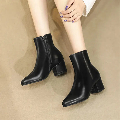 Elsa | Damen Metallic Reißverschluss Stiefeletten