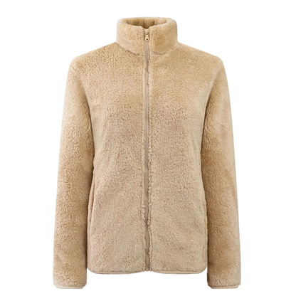 Beatrice | Damen Kuschelige Sherpa-Fleece-Reißverschlussjacke