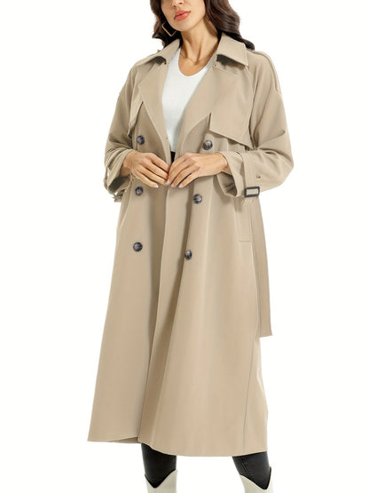 Bettina | Damen-Doppelreihiger Trenchcoat mit Gürtel